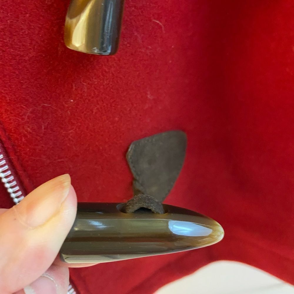 Gap Pea Coat With Toggle Buttons Large Red Wool - image 3